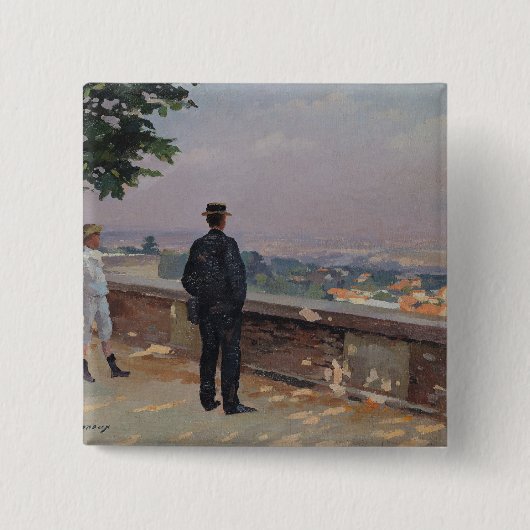 Meudonの観測所からのパリ 缶バッジ (正面)