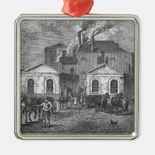 Meuxのビール醸造所1830年 メタルオーナメント (正面)