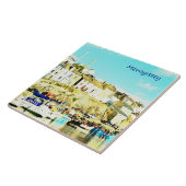 Mevagisseyコーンウォールイギリスの水彩画 タイル (側面)