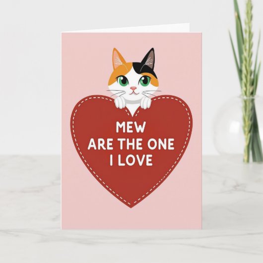 Mew Are The One I Love Cat Card カード (正面)