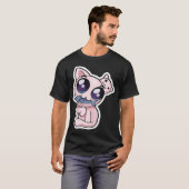 Mewgenics ステイシー 魚を食べる ステッカー tシャツ (正面フル)