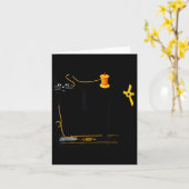 Mewing Machine Funny Quilting Craft Lover Quilter カード (黄色い花)