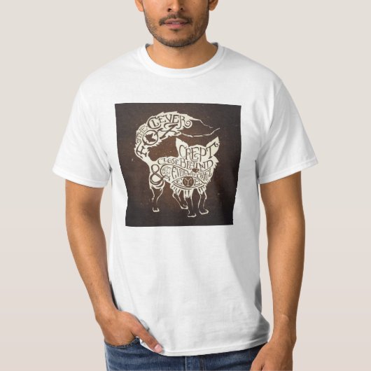 mewithoutYou -キツネザクロウとクッキーの歌詞 Tシャツ (正面)