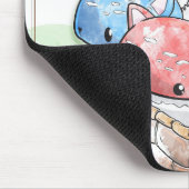 Mewshroomのマウスパッドバスケットのかわいい猫のきのこ マウスパッド (コーナー)