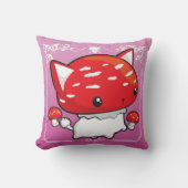 Mewshroomの枕ピンクかわいい猫のきのこ クッション (正面)