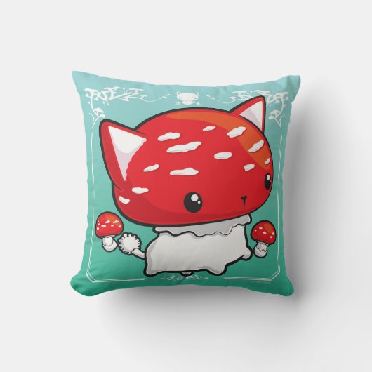 Mewshroomの枕 クッション (正面)