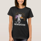 Mewsician Cat Kitten Playing Violin for Cat  Violi Tシャツ (正面)