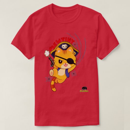 Mewtiny A海賊の猫の反乱 Tシャツ (デザイン正面)