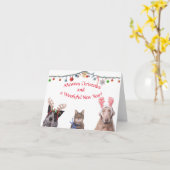 Mewwy Christmas カード (黄色い花)