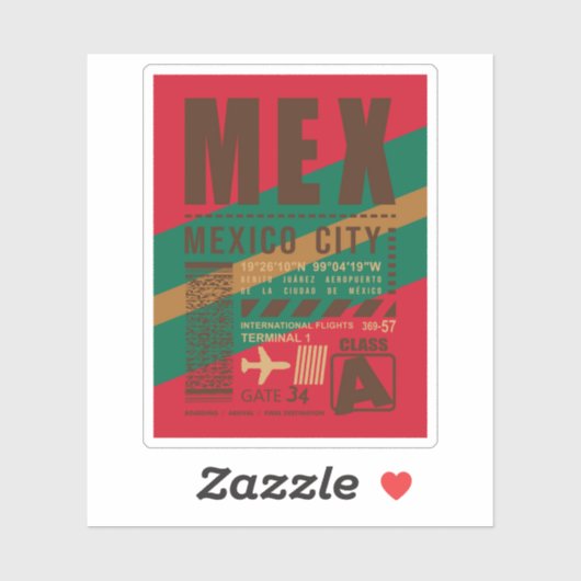 MEXメキシコシティエアポート シール (シート)