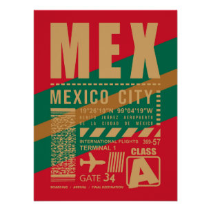 MEXメキシコシティエアポート ポスター