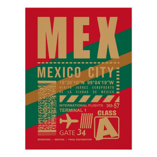 MEXメキシコシティエアポート ポスター (正面)