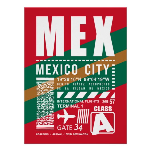 MEXメキシコシティエアポート ポスター (正面)