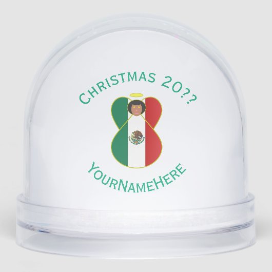Mexican Angel Christmas Flag Personalized (正面)