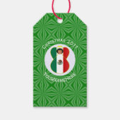 Mexican Angel Christmas Flag Personalized  ギフトタグ (正面)