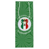 Mexican Angel Christmas Flag Personalized ワインギフトバッグ (裏面)