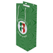 Mexican Angel Christmas Flag Personalized ワインギフトバッグ (正面アングル)