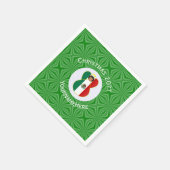 Mexican Angel Christmas Flag Personalized Paper スタンダードカクテルナプキン (角)