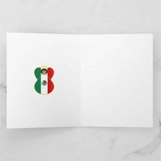 Mexican Angel Hanukkah Flag Personalized カード (内部)