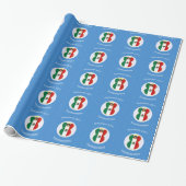 Mexican Angel Hanukkah Flag Personalized  ラッピングペーパー (アンロールド)