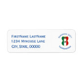 Mexican Angel Hanukkah Flag Personalized ラベル (正面)