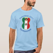 Mexican Angel Hanukkah Flag Personalized Men's Tシャツ (正面)