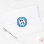 Mexican Angel Hanukkah Flag Personalized Round ラウンドシール (封筒)