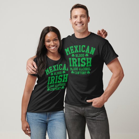 Mexican Blood Irish Blood Alcohol Content Funny Tシャツ (ユニセックス)