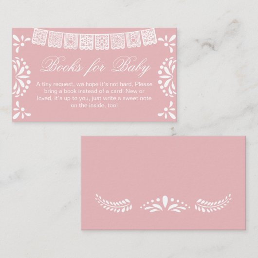 Mexican Cielito Lindo Baby Shower Books for Baby エンクロージャーカード (正面/裏面)