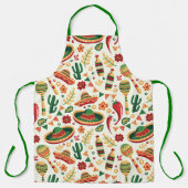Mexican Cinco De Mayo Pattern  エプロン (正面)