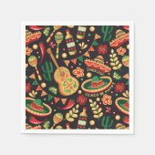 Mexican Cinco De Mayo Pattern  スタンダードカクテルナプキン (正面)
