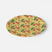 Mexican Cinco De Mayo Pattern  ペーパープレート (アングル)