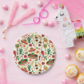 Mexican Cinco De Mayo Pattern  ペーパープレート (パーティー)