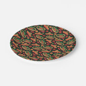 Mexican Cinco De Mayo Pattern  ペーパープレート (アングル)