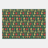 Mexican Cinco De Mayo Pattern  ラッピングペーパーシート (正面2)