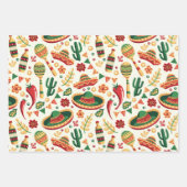 Mexican Cinco De Mayo Pattern  ラッピングペーパーシート (正面3)