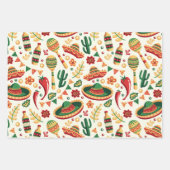 Mexican Cinco De Mayo Pattern  ラッピングペーパーシート (正面)
