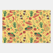Mexican Cinco De Mayo Pattern  ラッピングペーパーシート (正面3)