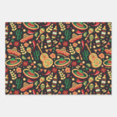 Mexican Cinco De Mayo Pattern  ラッピングペーパーシート (正面)