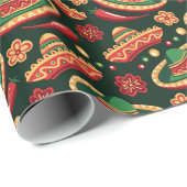 Mexican Cinco De Mayo Pattern  ラッピングペーパー (ロールコーナー)