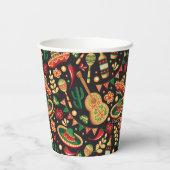 Mexican Cinco De Mayo Pattern  紙コップ (裏面)