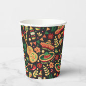 Mexican Cinco De Mayo Pattern  紙コップ (左)