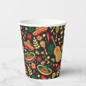 Mexican Cinco De Mayo Pattern  紙コップ (正面)