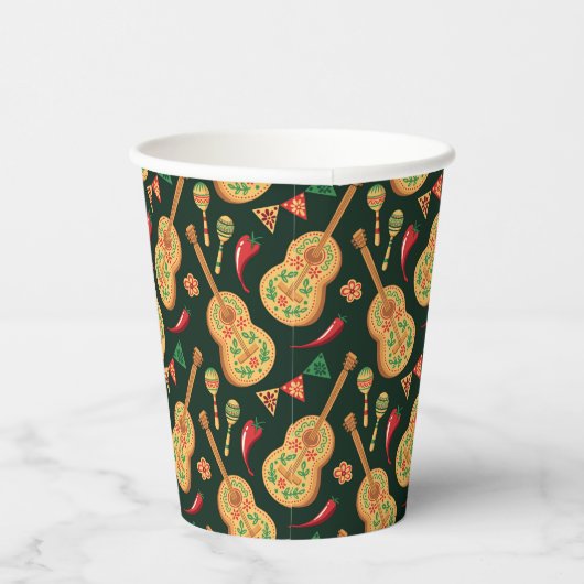 Mexican Cinco De Mayo Pattern  紙コップ (右)