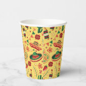 Mexican Cinco De Mayo Pattern  紙コップ (右)