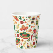 Mexican Cinco De Mayo Pattern  紙コップ (左)