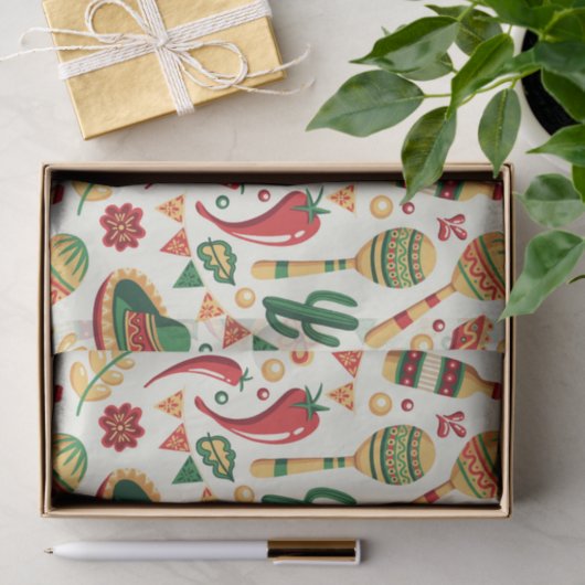 Mexican Cinco De Mayo Pattern  薄葉紙 (ギフト)