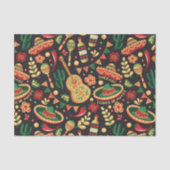 Mexican Cinco De Mayo Pattern  薄葉紙 (正面)