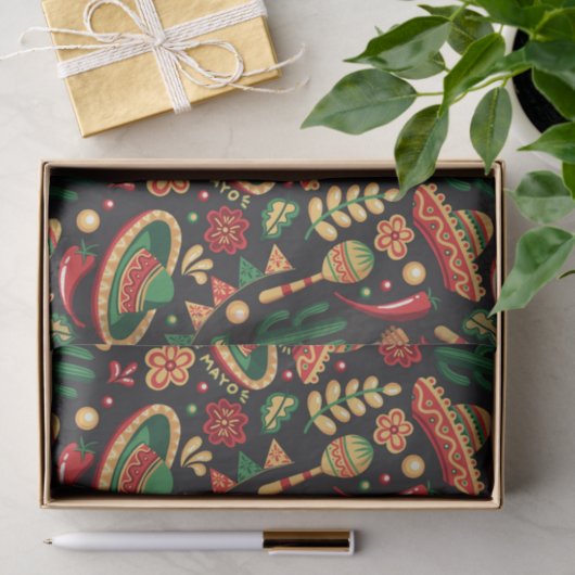Mexican Cinco De Mayo Pattern  薄葉紙 (ギフト)