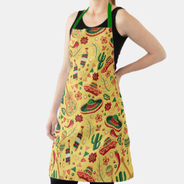 Mexican Cinco De Mayo Pattern  Apron エプロン